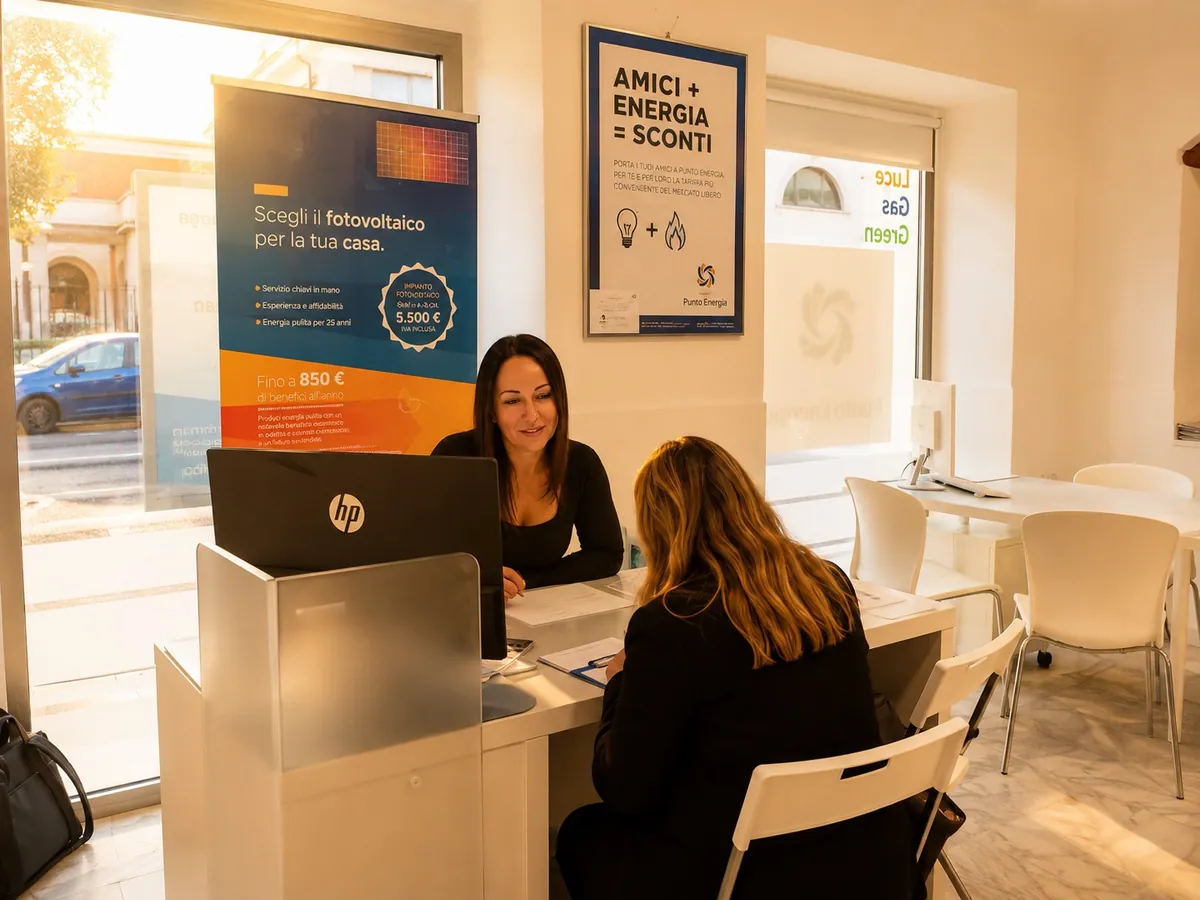 Consulenza reale su bollette e servizi nella sede Punto Energia di Marina di Carrara
